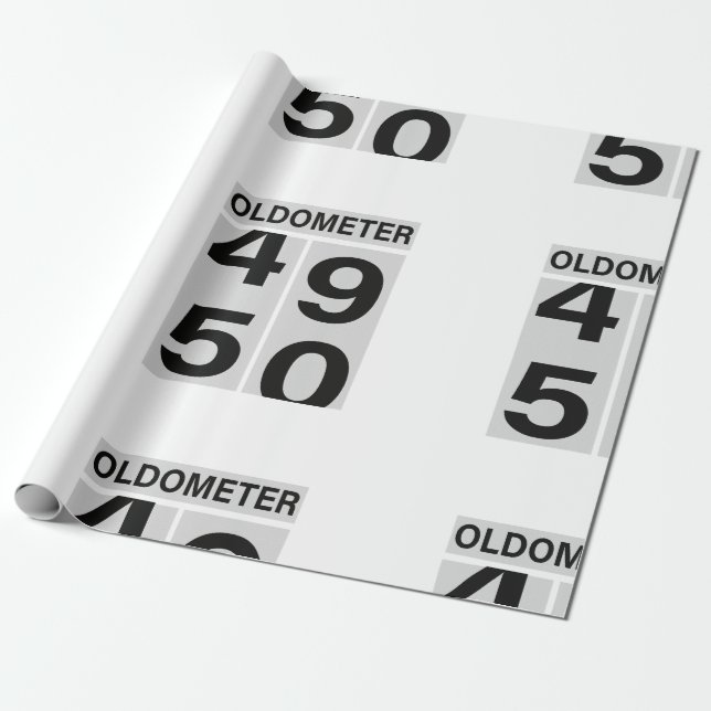 Oldometer 50. Geburtstag Geschenkpapier (Ungerollt)