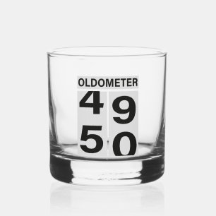 Oldometer 50. Geburtstag Whiskyglas