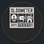 OLDOMETER 50 Jahre alt 1971 50. Geburtstag Runder Aufkleber<br><div class="desc">OLDOMETER 50 Jahre alt 1971 50. Geburtstag</div>