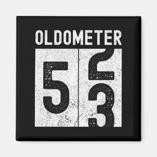 Oldometer 53. Geburtstag Lustig Retro 53 Jahre Alt Magnet