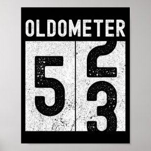 Oldometer 53. Geburtstag Lustig Retro 53 Jahre Alt Poster