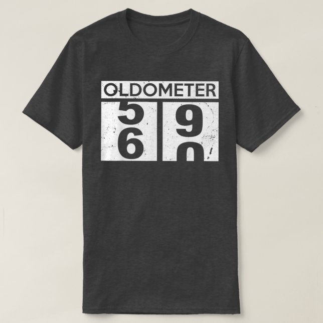 Oldometer 59 60 60th Birthday Funny Men Dad Father T-Shirt (Design vorne)