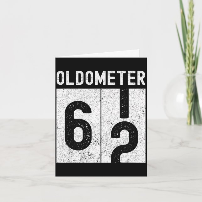 Oldometer 62. Geburtstag lustig retro wird 62 Karte (Vorderseite)