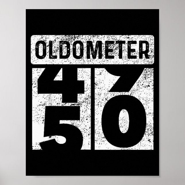 Oldometer Odometer Funny 50th Birthday Gift 50 Yrs Poster (Vorne)
