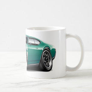 Olds 442 Aquamarin-Weißes Auto 1968 Kaffeetasse