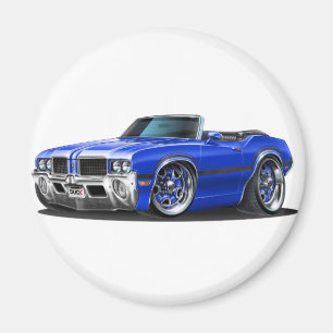 Olds Cutlass Blue Car Magnet