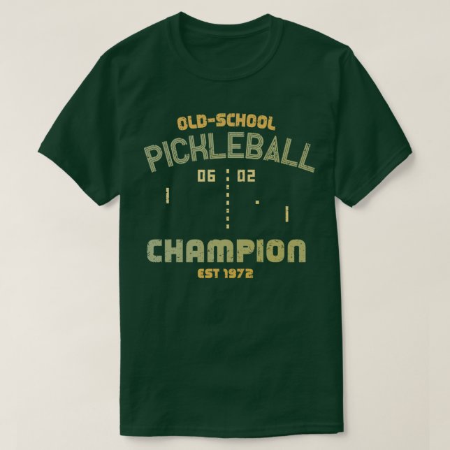 OldSchool Pickleball Champion T-Shirt (Design vorne)