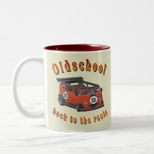Oldschool Speed - zurück an die Wurzeln! Zweifarbige Tasse