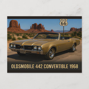 Oldsmobile 442 Cabrio 1968 Postkarte