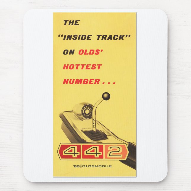 Oldsmobile 442 - Vintage Ordnerseitenwiedergabe Mousepad (Vorne)