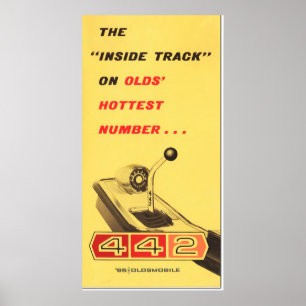 Oldsmobile 442 - Vintage Ordnerseitenwiedergabe Poster