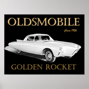 Oldsmobile goldenes Rocket Poster