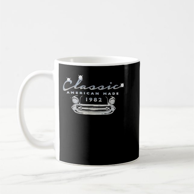 Oldtimer 1982 Klassischer Geburtstag Antikes Auto Kaffeetasse (Links)