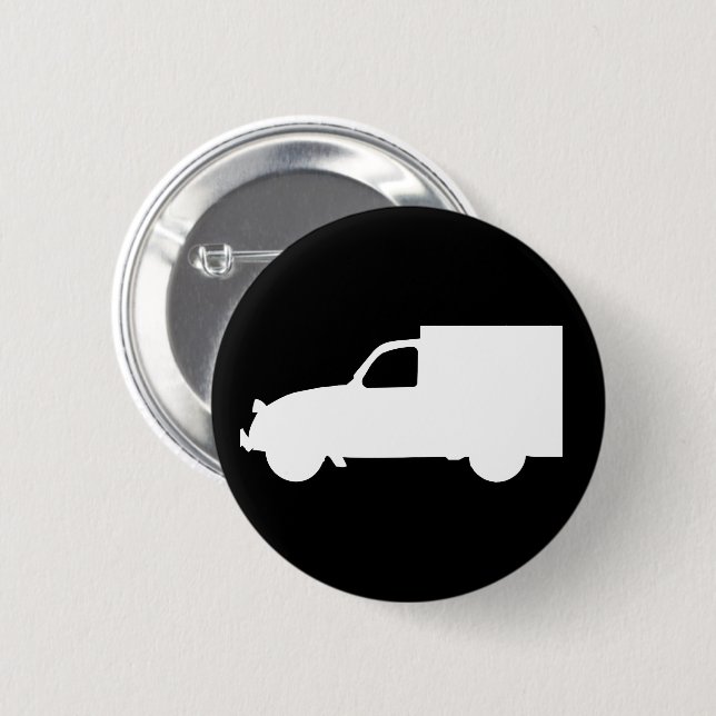 Oldtimer 2cv AZU Transporter-Silhouette Button (Vorne & Hinten)