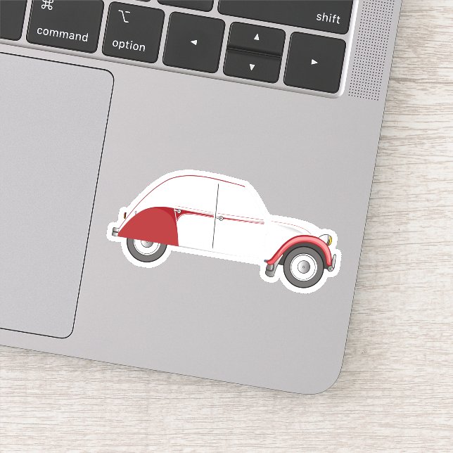 Oldtimer 2CV Dolly Rot Aufkleber (Detail)