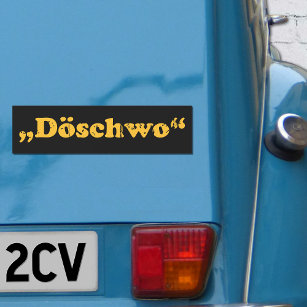 Oldtimer 2cv Döschwo Typografie Auto Magnet