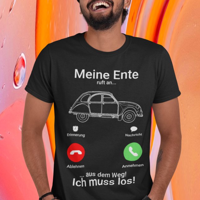 Oldtimer 2cv Ente Silhouette Smartphone T-Shirt (Von Creator hochgeladen)