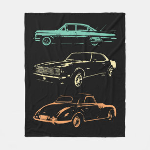 Oldtimer - 80er & 90er Grafik Retro Fleecedecke