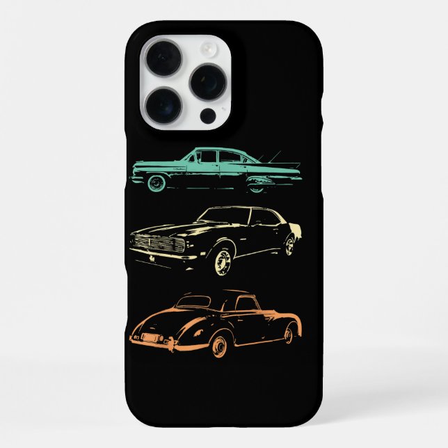Oldtimer - 80er & 90er Grafik Retro iPhone Hülle (Rückseite)