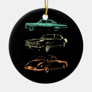 Oldtimer - 80er & 90er Grafik Retro Keramik Ornament