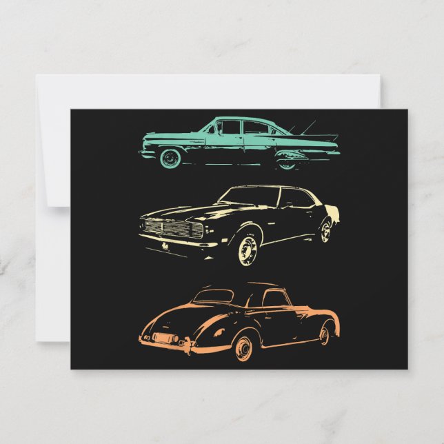 Oldtimer - 80er & 90er Grafik Retro Save The Date (Vorderseite)