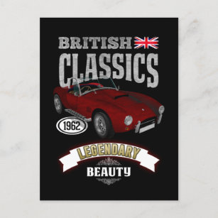 Oldtimer AC Cobra British Beauty Postkarte