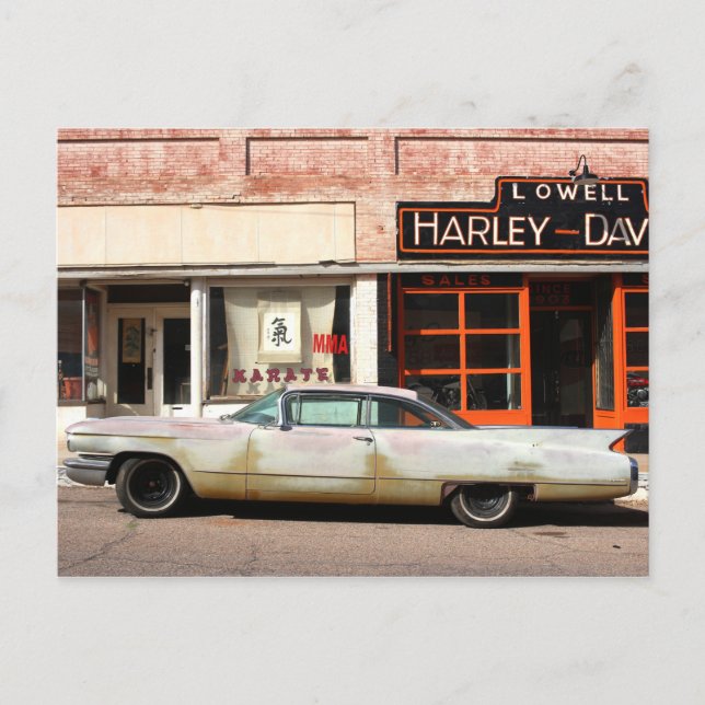 Oldtimer Altstadt Postkarte (Vorderseite)