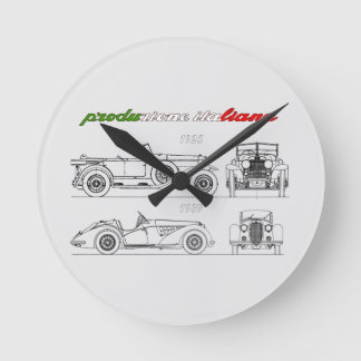 Oldtimer Amore Motore Alfa Romeo Runde Wanduhr