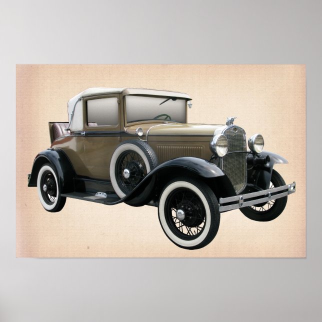 Oldtimer-Auto Poster (Vorne)