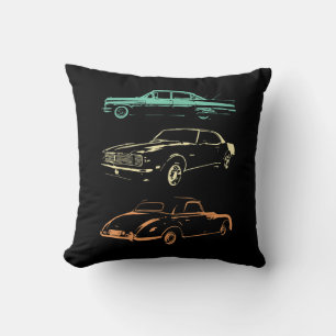 Oldtimer-Autos - Grafik-Retro der 80er und 90er Kissen