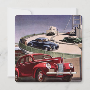 Oldtimer-Autos, klassische Limousinen auf einer Au