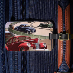 Oldtimer-Autos, klassische Limousinen auf einer Au Gepäckanhänger