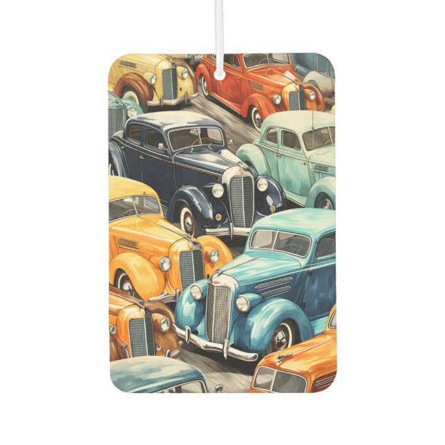 Oldtimer-Autos Muster Autolufterfrischer (Vorderseite)