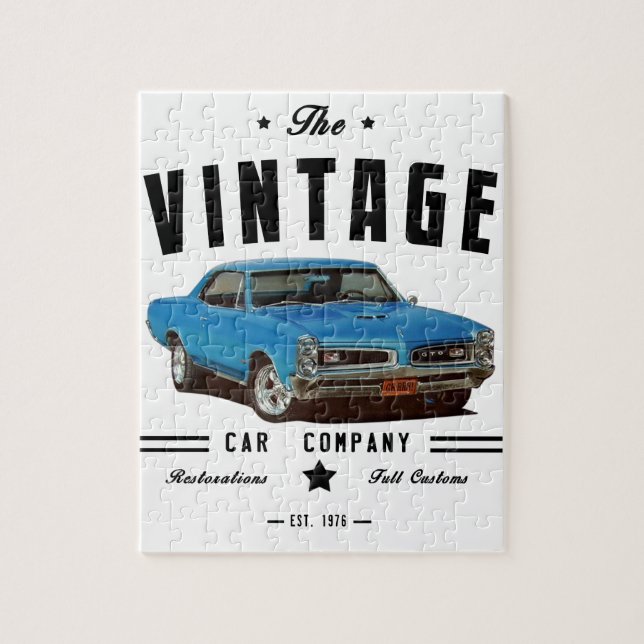 Oldtimer-Autounternehmen Puzzle (Vertikal)