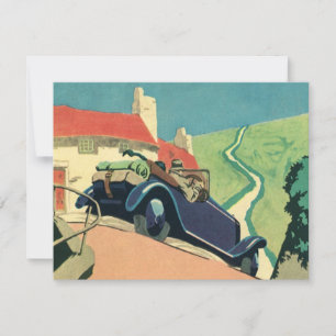 Oldtimer-Cabrio-Autorundreise auf dem Land