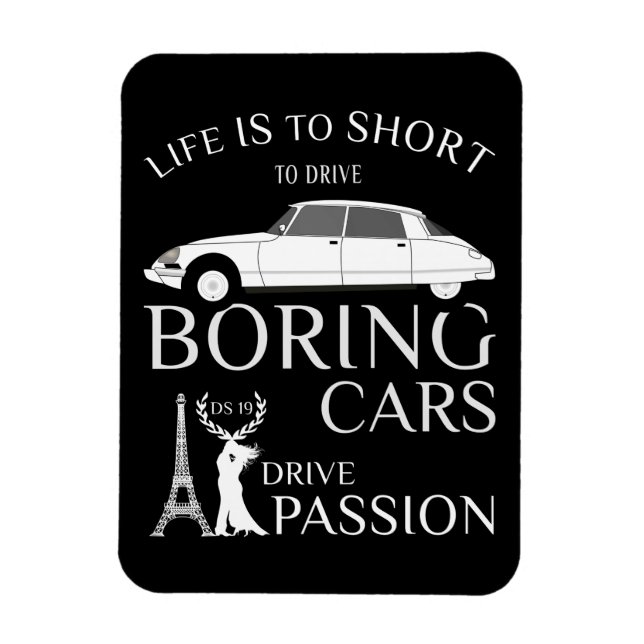 Oldtimer Citroen DS 19 Laufwerkleidenschaft Magnet (Vertikal)