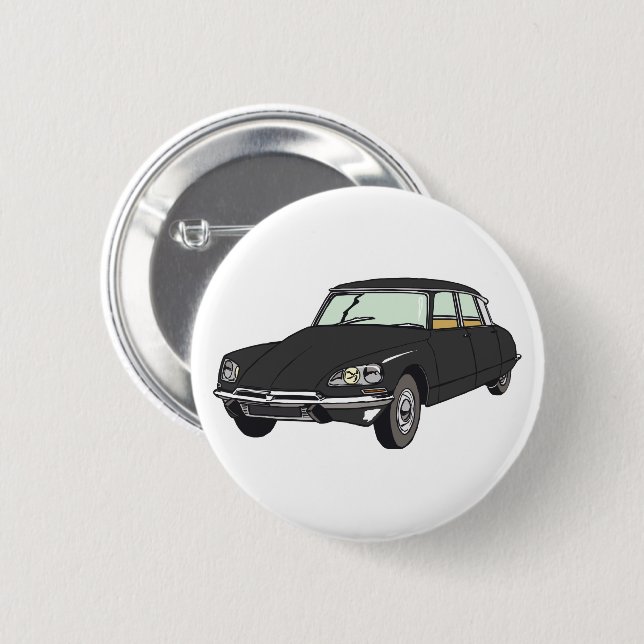 Oldtimer Citroen DS 19 Schwarz Button (Vorne & Hinten)