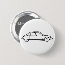 Oldtimer Citroen DS 19 Schwarze Silhouette Button
