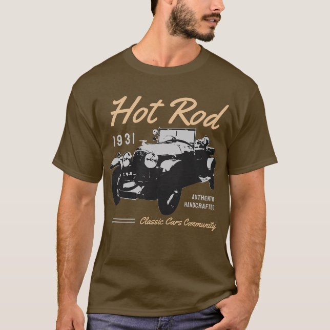 Oldtimer-Community-Typografie  T-Shirt (Vorderseite)