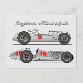Oldtimer Deutschland 1939 Auto-Union Sielberpfeil Postkarte