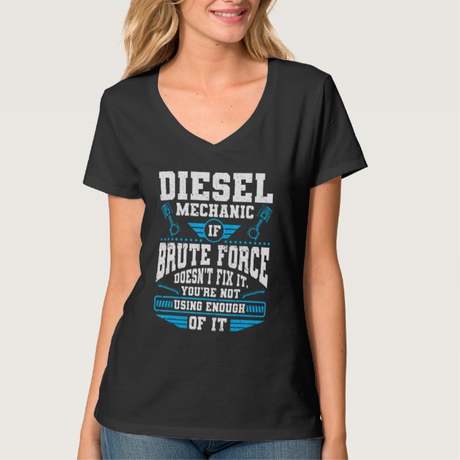 Oldtimer-Dieselschlosser T-Shirt (Vorderseite)