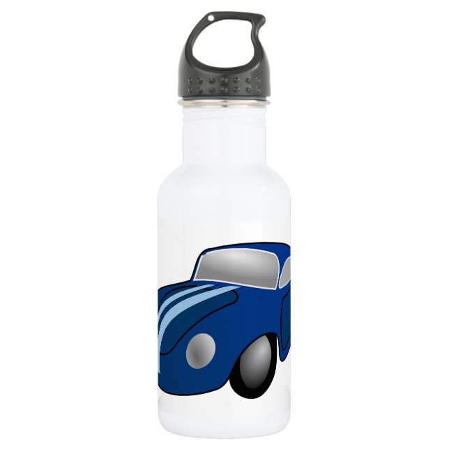 Oldtimer Edelstahlflasche (Vorderseite)