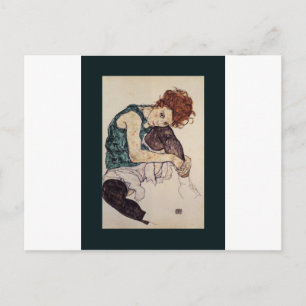 Oldtimer Egon Schiele Österreichische Malerin 1917 Postkarte