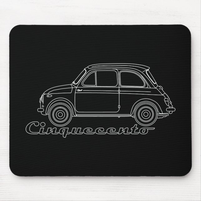 Oldtimer Fiat Cinquecento Der PUCH 500 Mousepad (Vorne)