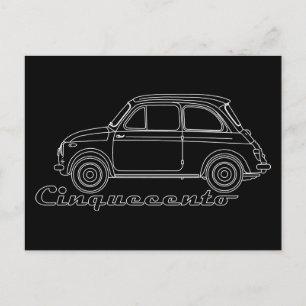 Oldtimer Fiat Cinquecento Der PUCH 500 Postkarte