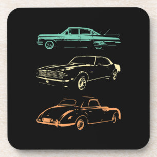 Oldtimer - Grafik Retro der 80er & 90er Getränkeuntersetzer