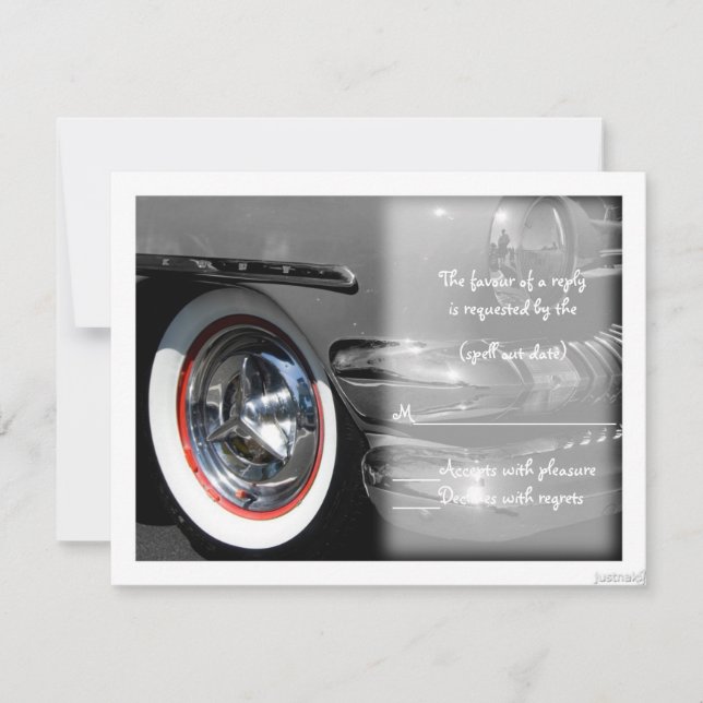 Oldtimer III uAwg RSVP Karte (Vorderseite)