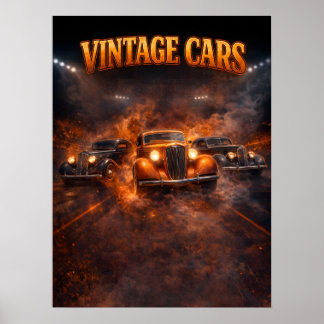 Oldtimer im Retro-Stil Poster
