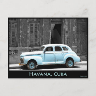 OLDTIMER IN HAVANA POSTKARTE