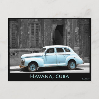 OLDTIMER IN HAVANA POSTKARTE
